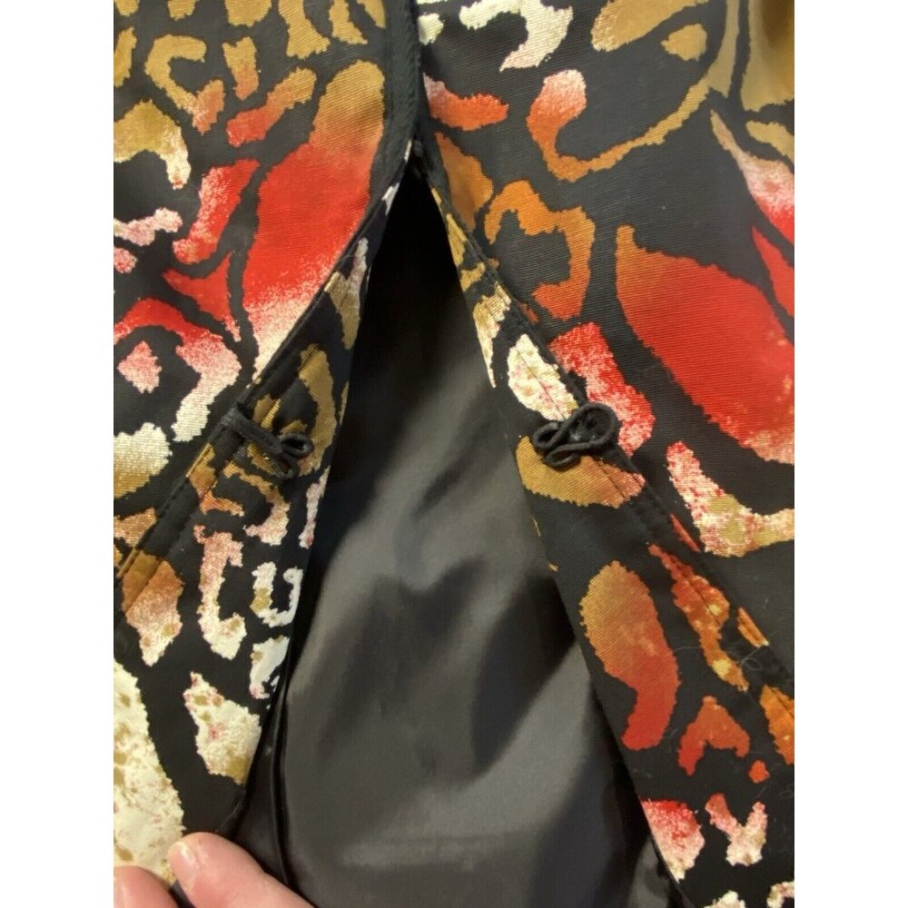 Multiples Women Sz 1X Blazer Jacket Stretch Colorful Animal Print Cotton Spandex - Picture 11 of 12